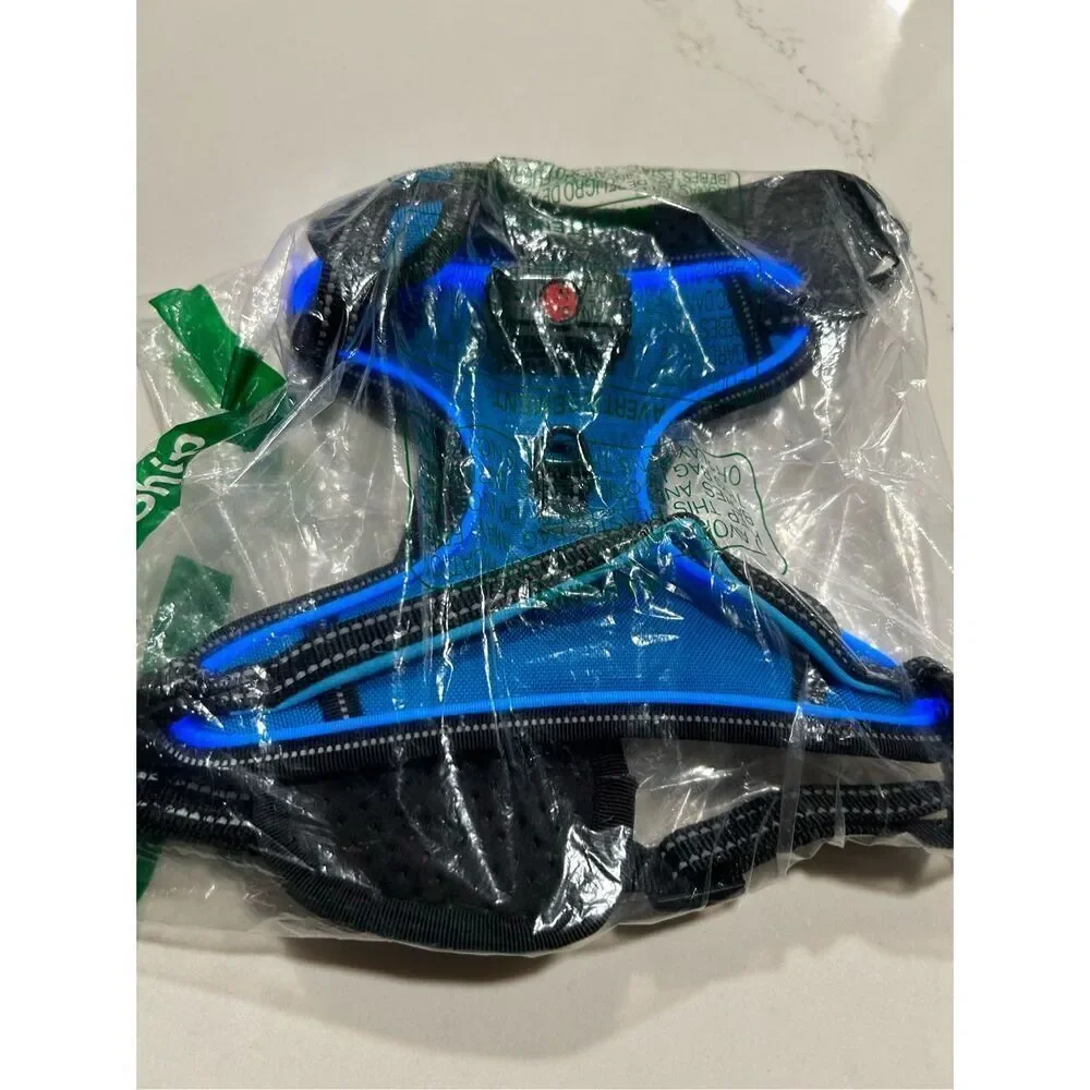 NEW LED Dog Harness Light Up Dog Harness Reflective Adjustable S